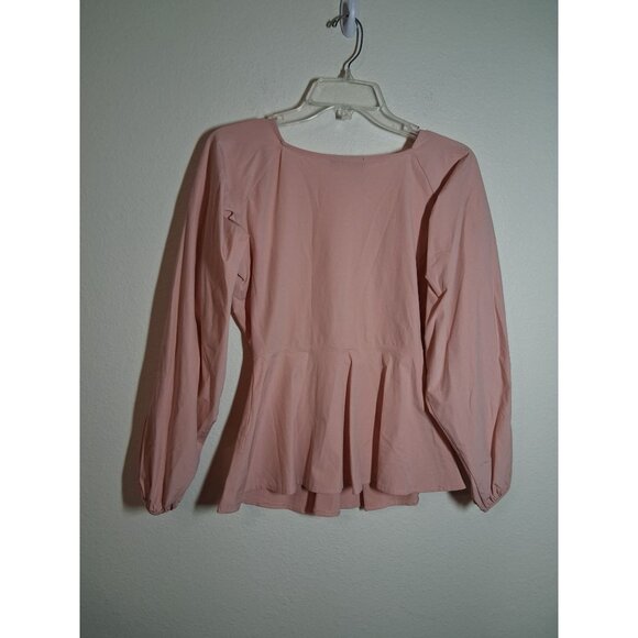 NWT Zara Blouse Boho Y2K Business Casual Office Renaissance Cosplay Pink Small - Picture 3 of 6